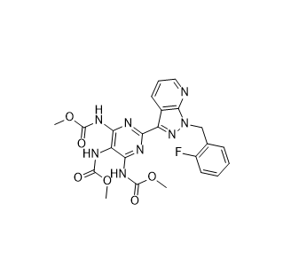 利奧西呱雜質(zhì)29,trimethyl(2-(1-(2-fluorobenzyl)-1H-pyrazolo[3,4-b]pyridin-3-yl) pyrimidine-4,5,6-triyl)tricarbamate