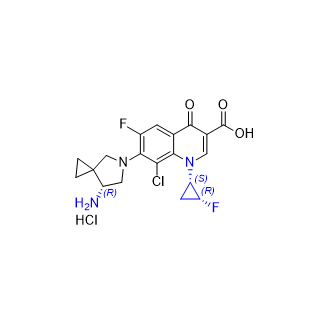 西他沙星杂质06,7-((R)-7-amino-5-azaspiro[2.4]heptan-5-yl)-8-chloro-6-fluoro-1- ((1S,2R)-2-fluorocyclopropyl)-4-oxo-1,4-dihydroquinoline-3- carboxylic acid hydrochloride