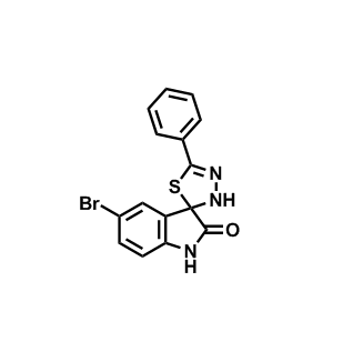 5-溴-5’-苯基-3’H-螺环[吲哚啉-3,2’-[1,3,4]噻二唑]-2-酮,5-Bromo-5'-phenyl-3'H-spiro[indoline-3,2'-[1,3,4]thiadiazol]-2-one