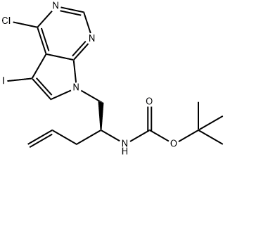 tert-butyl (S)-(1-(4-chloro-5-iodo-7H-pyrrolo[2,3-d]pyrimidin-7-yl)pent-4-en-2-yl)carbamate