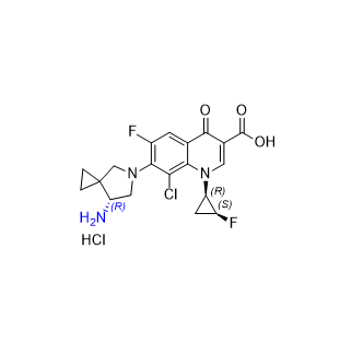 西他沙星杂质04,7-((R)-7-amino-5-azaspiro[2.4]heptan-5-yl)-8-chloro-6-fluoro-1-((1R, 2S)-2-fluorocyclopropyl)-4-oxo-1,4-dihydroquinoline-3- carboxylic acid hydrochloride