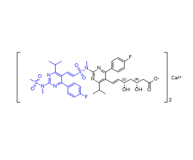 瑞舒伐他汀钙杂质 J,Calcium bis[(N-methylmethylsulfonamido)pyrimidin-5-yl)-Nmethylvinyl)sulfonamido)-6-isopropylpyrimidin-5-yl)-3,5- dihydroxyhept-6-enoate]