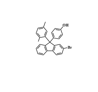 4-[2-溴-9-(2,5-二甲苯基)-9H-芴-9-基]苯酚,4-[2-Bromo-9-(2,5-dimethylphenyl)-9H-fluoren-9-yl]phenol