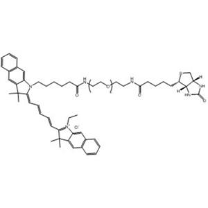 花青素Cy5.5-聚乙二醇-生物素,Cyanine5.5-PEG-Biotin;Cy5.5-PEG-Biotin