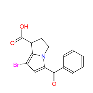 5-苯甲酰基-7-溴-2,3-二氢-1H-吡咯嗪-1-羧酸,5-benzoyl-7-bromo-2,3-dihydro-1H-Pyrrolizine-1-carboxylic acid