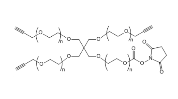 四臂聚乙二醇-(三个炔基一个活性酯),4-ArmPEG-(3Alkyne-1NHS)