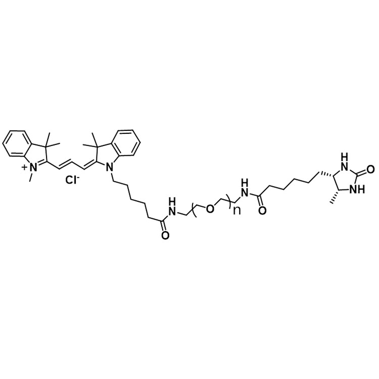 花青素Cy3-聚乙二醇-脫硫生物素,Cy3-PEG-Desthiobiotin;Cyanine3-PEG-Desthiobiotin;Cy3-PEG-DSB