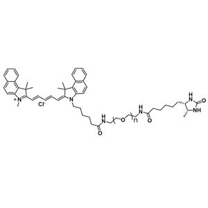 Cyanine5.5-PEG-Desthiobiotin，花青素Cy5.5-聚乙二醇-脱硫生物素