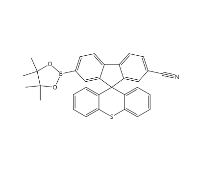 7-硼酸頻哪醇酯-螺[9H-芴-9,9′-[9H]硫雜蒽]-2-腈基,7-(4,4,5,5-Tetramethyl-1,3,2-dioxaborolan-2-yl)spiro[9H-fluorene-9,9′-[9H]thioxanthene]-2-carbonitrile