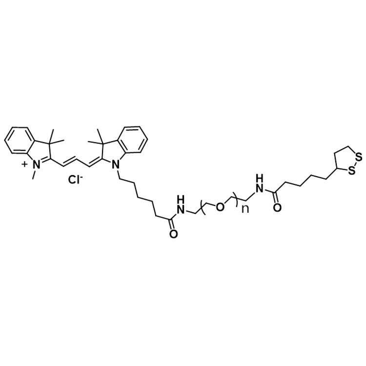 花青素Cy3-聚乙二醇-硫辛酸,Cy3-PEG-Lipoic acid;Cyanine3-PEG-LA;Cy3-PEG-LA