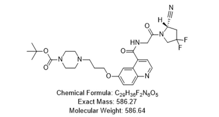 Fmoc-FAPI-4,(S)-6-[3-(4-Boc-1-piperazinyl)propoxy]-N-[2-(2-cyano-4,4-difluoro-1-pyrrolidinyl)-2-oxoethyl]quinoline-4-carboxamide