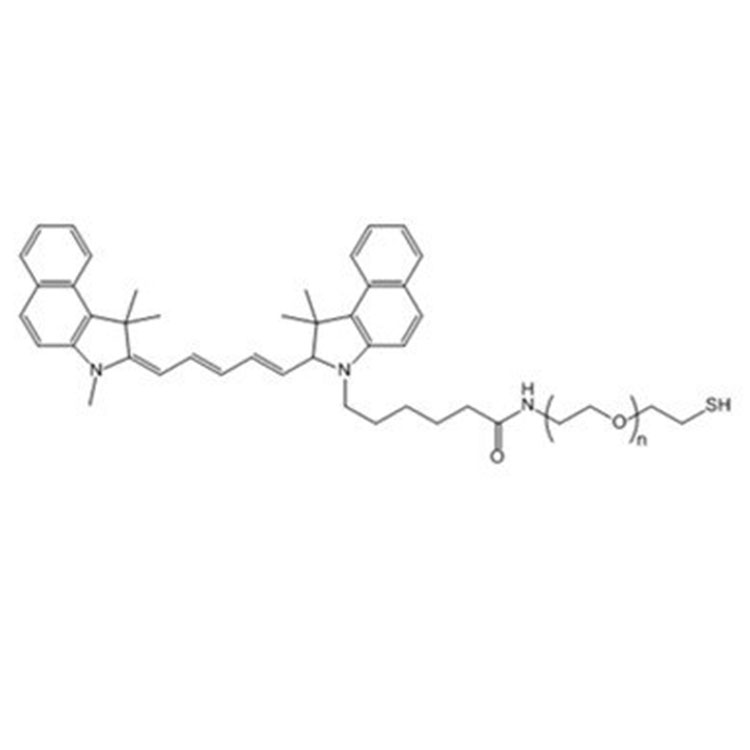 花青素Cy5.5-聚乙二醇-巯基,Cyanine5.5-PEG-Thiol;Cy5.5-PEG-SH;Cyanine5.5-PEG-SH;Cy5.5-PEG-Thiol