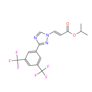 (Z)-3-(3-(3,5-双(三氟甲基)苯基)-1H-1,2,4-三唑-1-基)丙烯酸异丙酯,(Z)-isopropyl 3-(3-(3,5-bis(trifluoromethyl)phenyl)-1H-1,2,4-triazol-1-yl)acrylate