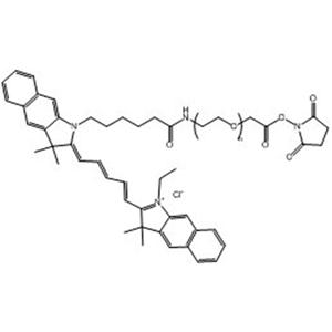 Cy5-PEG-NHS，Cyanine5-PEG-NHS，氰基Cy5-聚乙二醇-琥珀酰亚胺酯