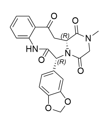 他达拉非杂质08,(6R,14aR)-6-(1,3-benzodioxol-5-yl)-2-methyl-2,3,14, 14atetrahydropyrazino[1,2-d][1,4]benzodiazonine-1,4,7,13-(6H,8H)- tetrone