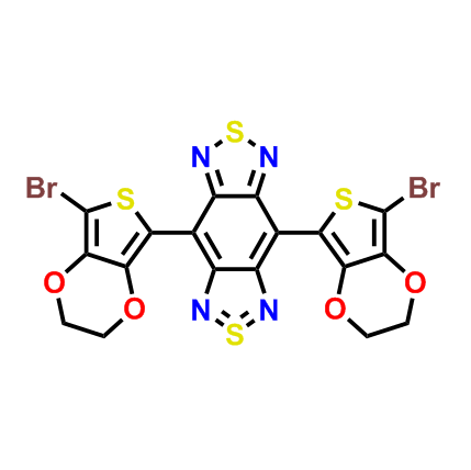 4,8-雙(7-溴-2,3-二氫噻吩并[3,4-b]-1,4-二氧雜環(huán)己烷基-5-基)-2λ4δ2-苯并[1,2-c:4,5-c′]雙[1,2,5]噻二唑,4,8-Bis(7-bromo-2,3-dihydrothieno[3,4-b]-1,4-dioxin-5-yl)-2λ4δ2-benzo[1,2-c:4,5-c′]bis[1,2,5]thiadiazole