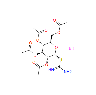 2-(2,3,4,6-四-O-乙酰基-Β-D-吡喃葡萄糖基)-2-硫代假脲氢溴酸盐,2-(2,3,4,6-Tetra-O-acetyl-β-D-glucopyranosyl)thiopseudo Urea HydrobroMide