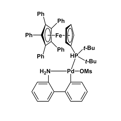 甲烷磺酸[1,2,3,4,5-五苯基-1'-(二叔丁基磷基)二茂铁](2-甲胺基-1,1-联苯-2-基)钯(II),Methanesulfonate[1,2,3,4,5-Pentaphenyl-1′-(di-tert-butylphosphino)ferrocene](2'-amino-1,1'-biphenyl-2-yl)palladium(II) (QPhos Pd G3)