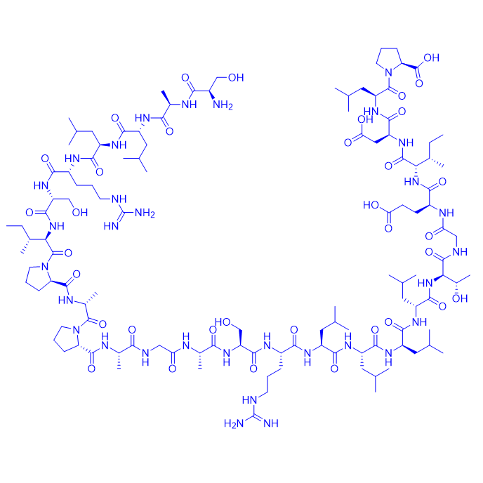 神经保护肽H-Ser-Ala-Leu-Leu-Arg-Ser-Ile-Pro-Ala-Pro-Ala-Gly-Ala-Ser-Arg-Leu-Leu-Leu-Leu-Thr-Gly-Glu-Ile-Asp-Leu-Pro-OH,Colivelin TFA
