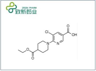 6-(4-(乙氧基羰基)哌啶-1-基)-5-氯吡啶-3-羧酸,5-Chloro-6-[4-(ethoxycarbonyl)piperidino]-nicotinicacid