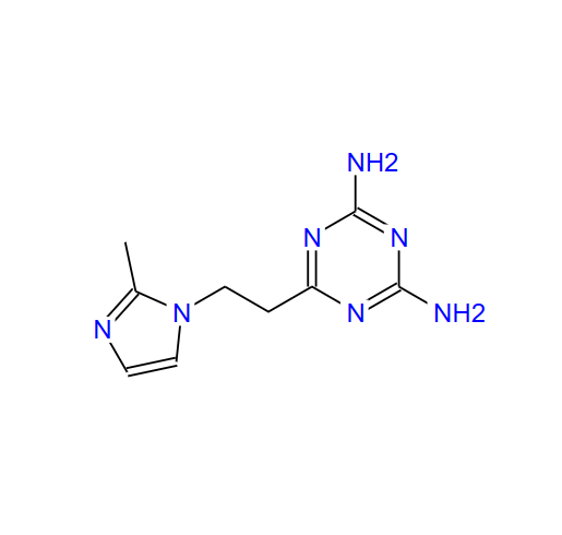 2,4-二氨基-6-[2-(2-甲基-1-咪唑基)乙基]-1,3,5-噻嗪,2,4-DIAMINO-6-[2-(2-METHYL-1-IMIDAZOLYL)ETHYL]-1,3,5-TRIAZINE