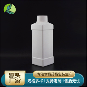 试剂瓶500ml塑料白色螺旋盖HDPE液体包装方形分装瓶