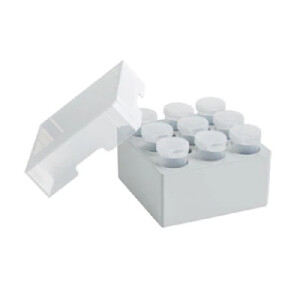 储存盒3x3，可放置9个内旋盖冻存管，2个，3.5＂，高88.9mm，聚丙烯材质，可耐受-86°C，可高温高压灭菌，带盖和数字字母标识|9格|Eppendorf/艾本德