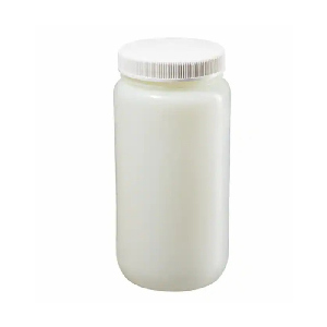 [LPE] 大氟化广口瓶，氟化高密度聚乙烯，氟化白色聚丙烯螺旋盖，2L容量|2L|Nalgene/耐洁