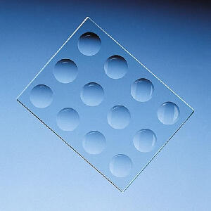 多孔载玻片，130x100x 6 mm，含12个凹穴|130x100x 6 mm|Brand/普兰德