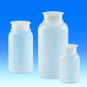 广口瓶,PE-LD，带有防漏帽和眼，用于贴标签或密封, 1000 ml|1000 ml|Vitlab