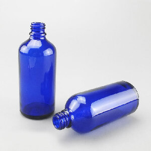 高档玻璃试剂瓶 蓝色 GL18螺口 100ml 口内径×直径×高度：11×46×113mm  不带瓶盖|100ml|Titan/泰坦