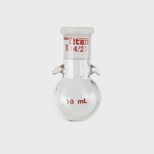 具挂钩圆底烧瓶 磨口：14/20，10ml  特优级|10ml|Titan/泰坦