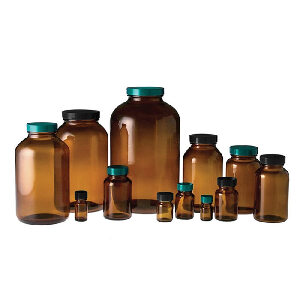 棕色广口瓶 绿盖PTFE垫片 960ml 53-400|99×180mm|Qorpak