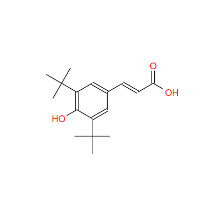 3,5-二叔丁基-4-羟基肉桂酸,3,5-Di-tert-butyl-4-hydroxycinnaMic acid, predoMinantly trans