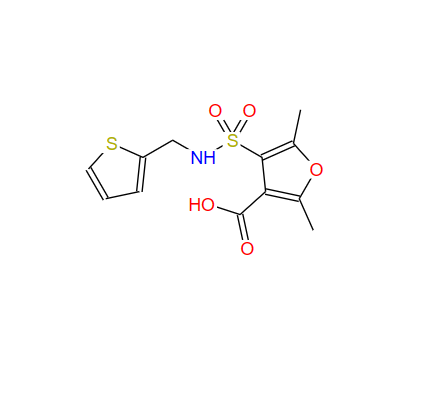 2-噻吩肉桂酸,2,5-DiMethyl-4-[(2-thienylMethyl)aMino]sulfonyl]-3-furoic acid