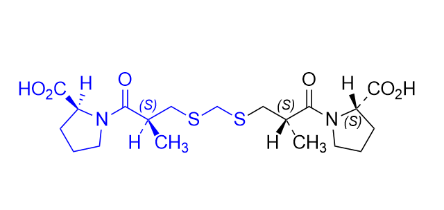 卡托普利杂质11,1,1′-[methylenebis[sulfanediyl[(2S)-2-methyl-1- oxopropane-3,1-diyl]]]bis[(2S)-pyrrolidine-2-carboxylic] acid