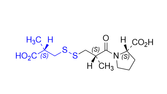 卡托普利杂质12,(2S)-1-[(2S)-3-[[(2S)-2-carboxypropyl]disulfanyl]-2- methylpropanoyl]pyrrolidine-2-carboxylic acid