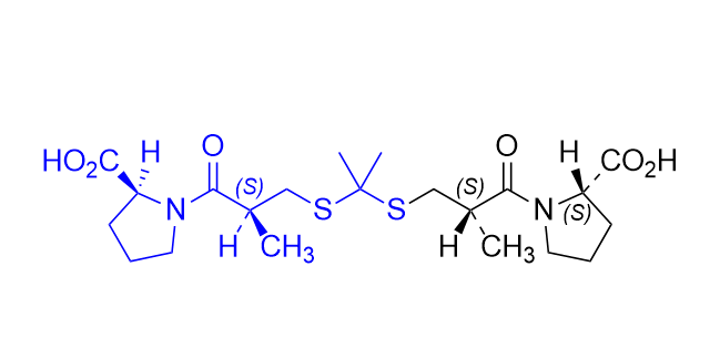 卡托普利杂质14,1,1′-[propane-2,2-diylbis[sulfanediyl[(2S)-2-methyl-1- oxopropane-3,1-diyl]]]bis[(2S)-pyrrolidine-2-carboxylic] acid