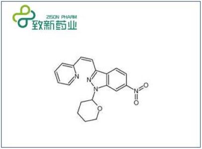 (E)-6-硝基-3-[2-(吡啶-2-基)乙烯基]-1-(四氢-2H-吡喃-2-基)-1H-吲唑,(E)-6-Nitro-3-[2-(pyridin-2-yl)ethenyl]-1-(tetrahydro-2H-pyran-2-yl)-1H-indazole