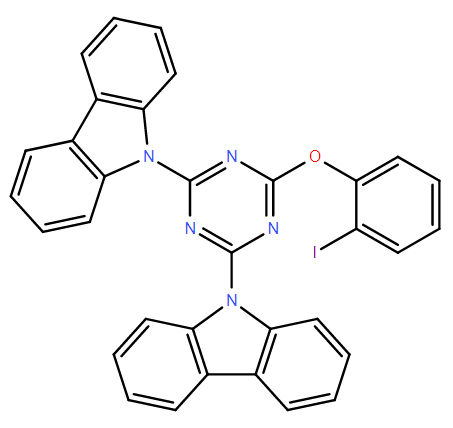 9H-咔唑，9,9'-[6-（2-碘苯氧基）-1,3,5-三嗪-2,4-二基]双-（9CI）,9H-Carbazole, 9,9'-[6-(2-iodophenoxy)-1,3,5-triazine-2,4-diyl]bis- (9CI)