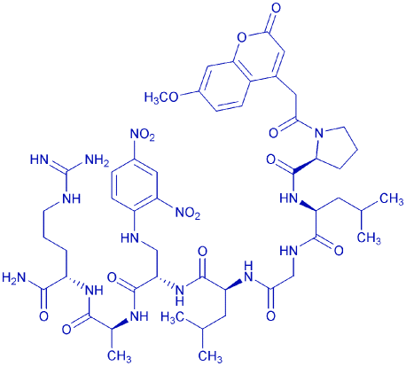 基質(zhì)金屬蛋白酶檢測(cè)底物多肽,7-Methoxycoumarin-4-acetyl-P-L-G-L-β-(2,4-dinitrophenylamino)A-R amide