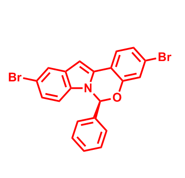 (S)-3,10-二溴-6-苯基-6H-苯并[5,6][1,3]噁嗪并[3,4-a]吲哚,(S)-3,10-Dibromo-6-phenyl-6H-benzo[5,6][1,3]oxazino[3,4-a]indole