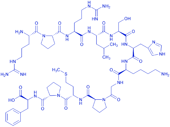 爱帕琳肽-12,Apelin-12 (human, bovine, mouse, rat)/(Des-Gln1)-Apelin-13 (human, bovine, mouse, rat), Preproapelin (66-77) (human, bovine, mouse, rat), Apelin Precursor (66-77) (human, bovine, mouse, rat)