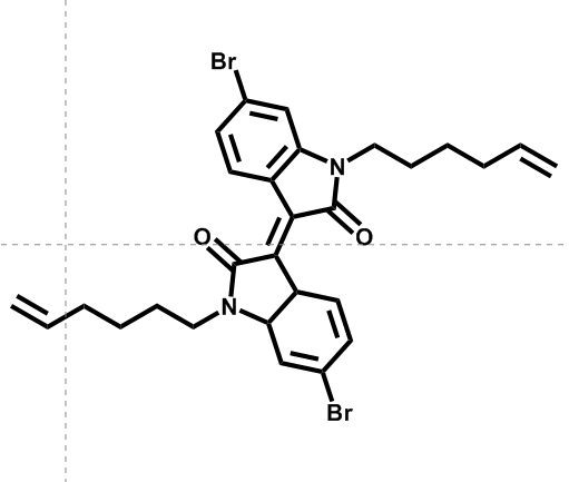 （E） -6,6'-二溴-1,1'-二（己-5-烯-1-基）-1'-，7'-二氫-[3,3'-二吲哚基]-2,2'（1H，3'aH）-二酮,(E)-6,6'-dibromo-1,1'-di(hex-5-en-1-yl)-1',7'a-dihydro-[3,3'-biindolylidene]-2,2'(1H,3'aH)-dione