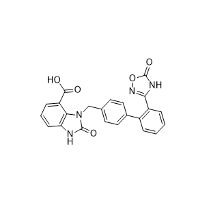 阿齐沙坦酯杂质B,2-oxo-3-((2'-(5-oxo-4,5-dihydro-1,2,4-oxadiazol-3-yl)-[1,1'-biphenyl]-4-yl)methyl)-2,3-dihydro-1H-benzo[d]imidazole-4-carboxylic acid