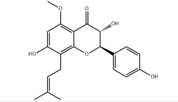 (2R,3R)-3,7,4'-三羟基-5-甲氧基-8-异戊烯基二氢黄酮,(2R,3R)-3,7,4'-Trihydroxy-5-methoxy-8-prenylflavanone
