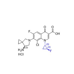 西他沙星杂质14,7-((S)-7-amino-5-azaspiro[2.4]heptan-5-yl)-8-chloro-6-fluoro-1-((1S,2S)-2-fluorocyclopropyl)-4-oxo-1,4-dihydroquinoline-3-carboxylic acid hydrochloride