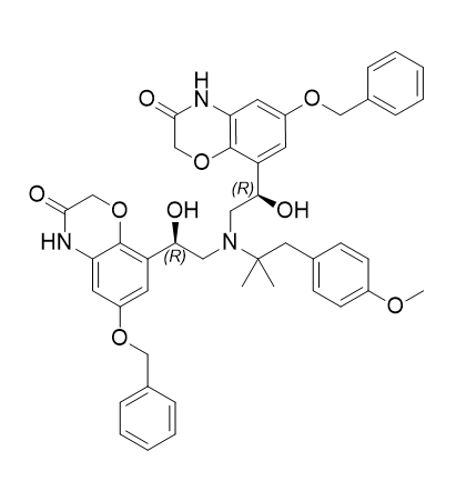奥达特罗杂质13,8,8'-((1R,1'R)-((1-(4-methoxyphenyl)-2-methylpropan-2-yl)azanediyl)bis(1-hydroxyethane-2,1-diyl))bis(6-(benzyloxy)-2H-benzo[b][1,4]oxazin-3(4H)-one)
