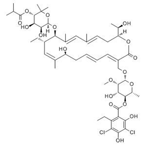 非达霉素	 fidaxomicin   873857-62-6