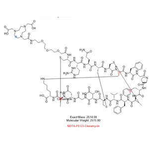 Cinnamycin-PEG3-NOTA